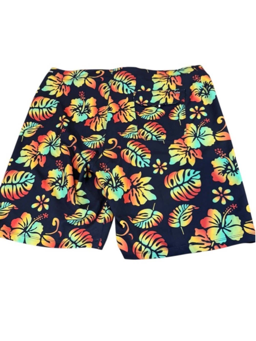Men's Hurley phantom Swim Trunks Size 34 Black Multi-color Floral - Picture 2 of 4
